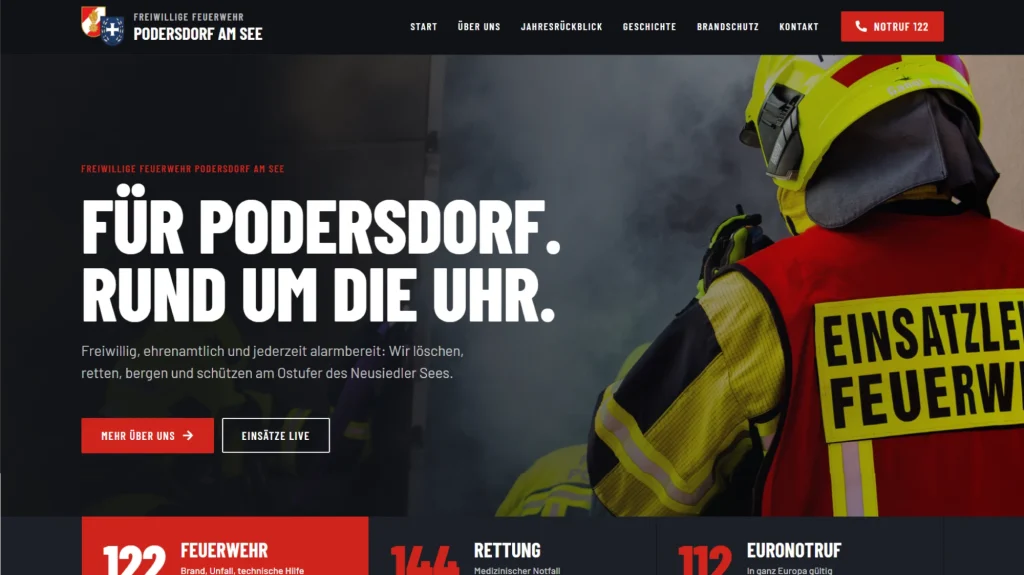 Startseite von feuerwehr-podersdorfamsee.at